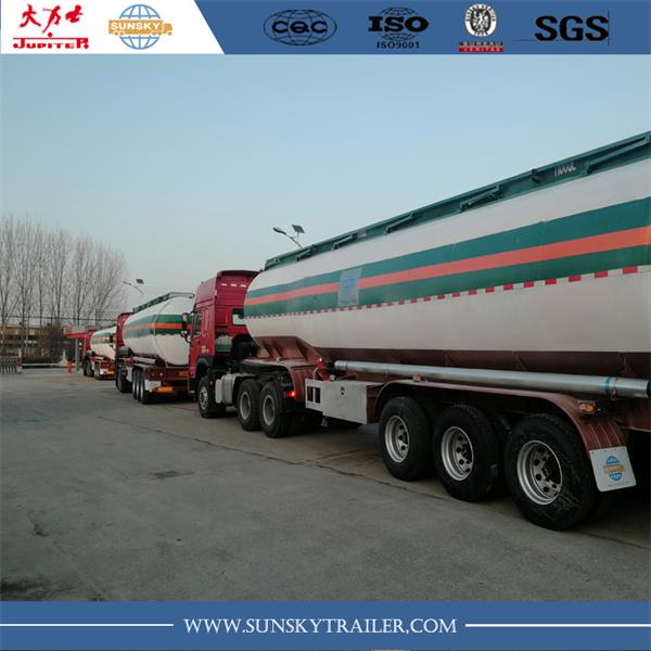 Fuel tanker trailer deliver