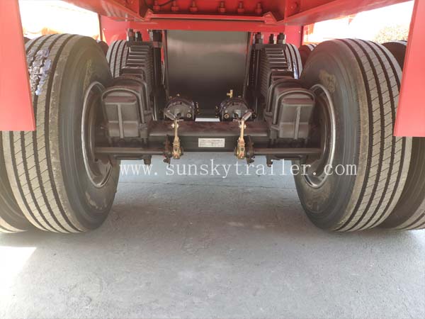 45 FT Flatbed Trailer 2 Axle With Bogie Suspension