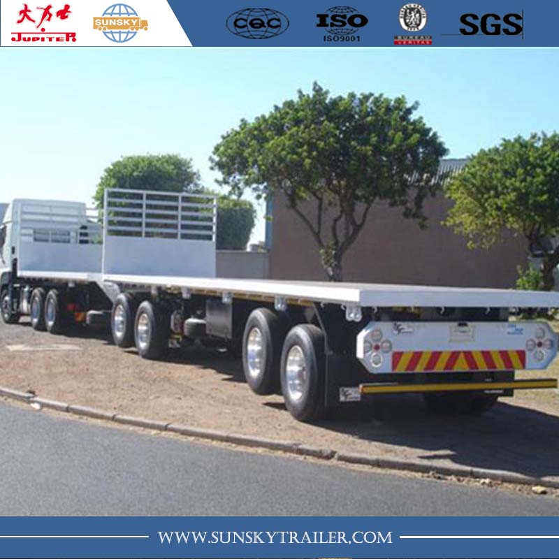 Interlink flat bed trailer to transport container for Zambia market