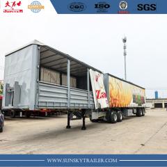 Semi-remorque tautliner superlink à 4 essieux