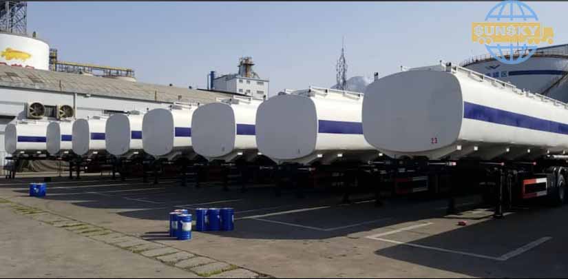 4 essieux remorques-citernes de carburant d'exportation vers l'Afrique