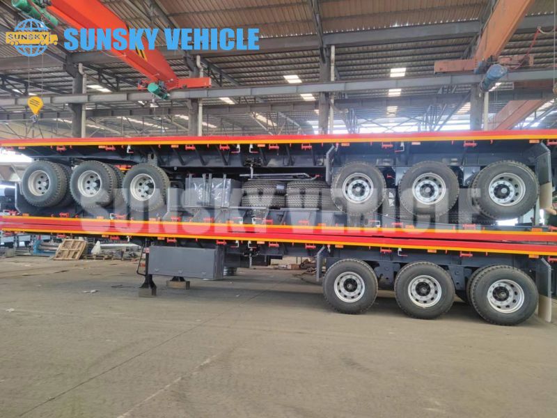 Sunsky Vehicle a exporté 9 unités de semi-remorques à plateau vers la Tanzanie